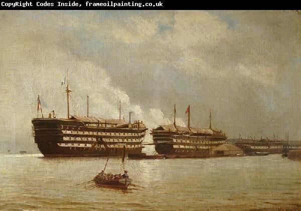 Henry J. Morgan HMS 'Excellent' and HMS 'Illustrious' by Henry J. Morgan
